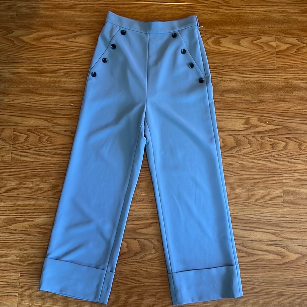 BCBGMAXAZRIA STONEWASH MARGET PANTS